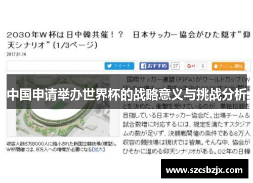 中国申请举办世界杯的战略意义与挑战分析